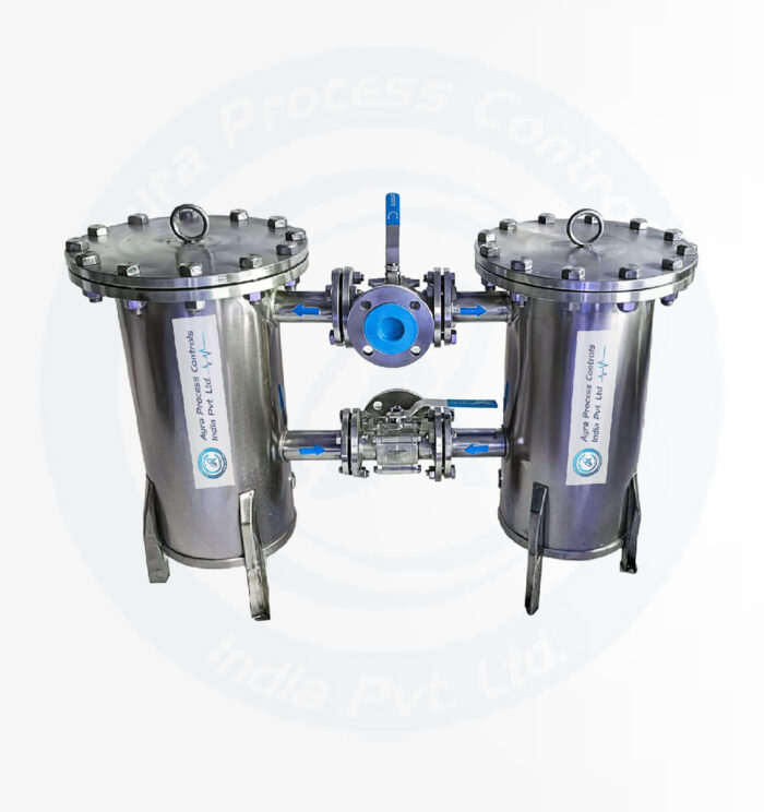 Duplex Strainer with 3 Way Ball Valve
