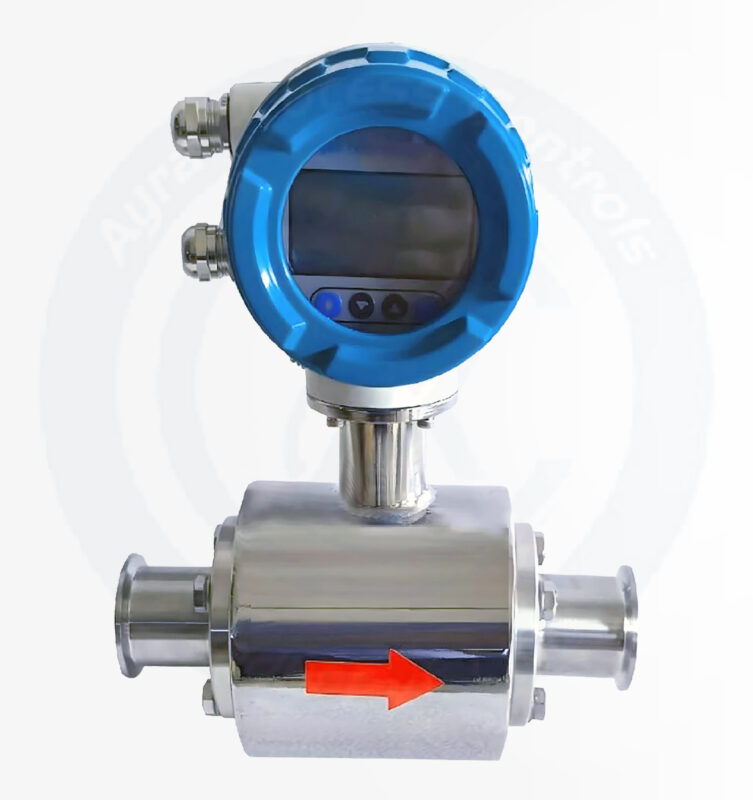 Electromagnetic Flowmeter with Triclover End Connection